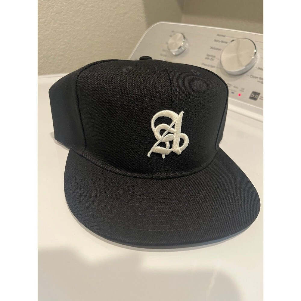 Ananke Black Snapback Hat Embroidered Logo Cap One Size